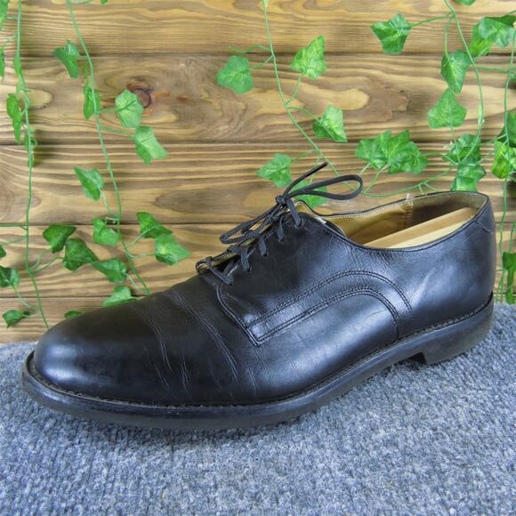 Johnston & Murphy Men USA Derby Oxfords Black Leather Size 12 Narrow Used 2025 - Picture 1 of 8